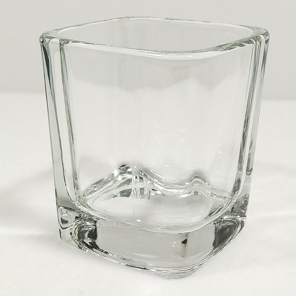 Vintage Slatkin & Co. Clear Heavy Square Old fashion Glass #1321 - Picture 4 of 11